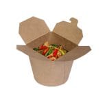 Containers for WOK RAR/PE, 750 ml, kraft, closable, 50 pcs. - Image 4