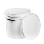 Plastic buckets with lid and handle PP - 20 l, Ø326/318mm, transparent