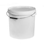 Plastic buckets with lid and handle PP - 20 l, Ø326/318mm, transparent - Image 2