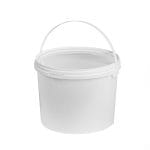 Plastic buckets with lid and handle PP - 10 l, Ø293/220 mm, transparent - Image 2