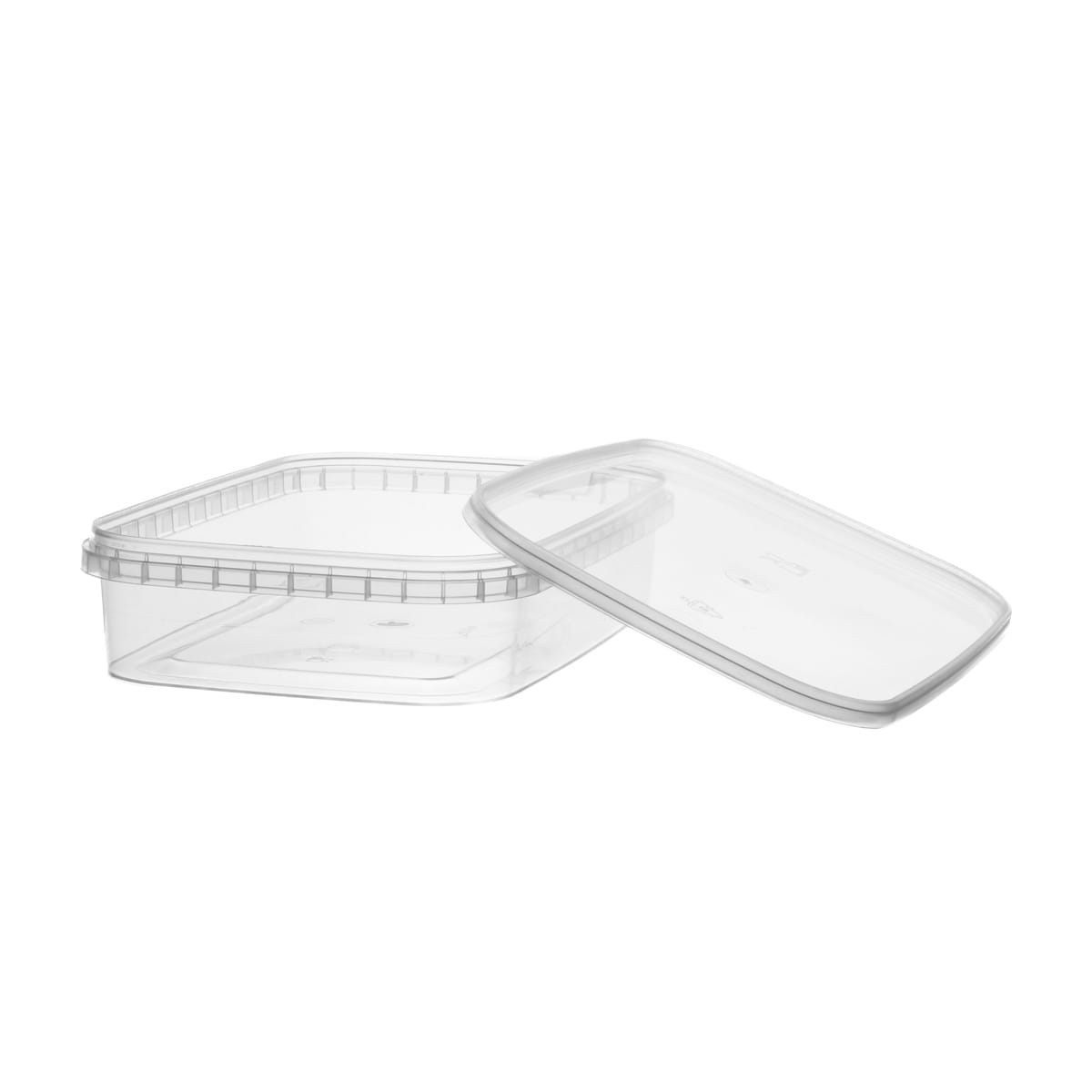 0250R.jpg Containers with lid PP - 500 ml, 185x120x36 mm, transparent - Image 1
