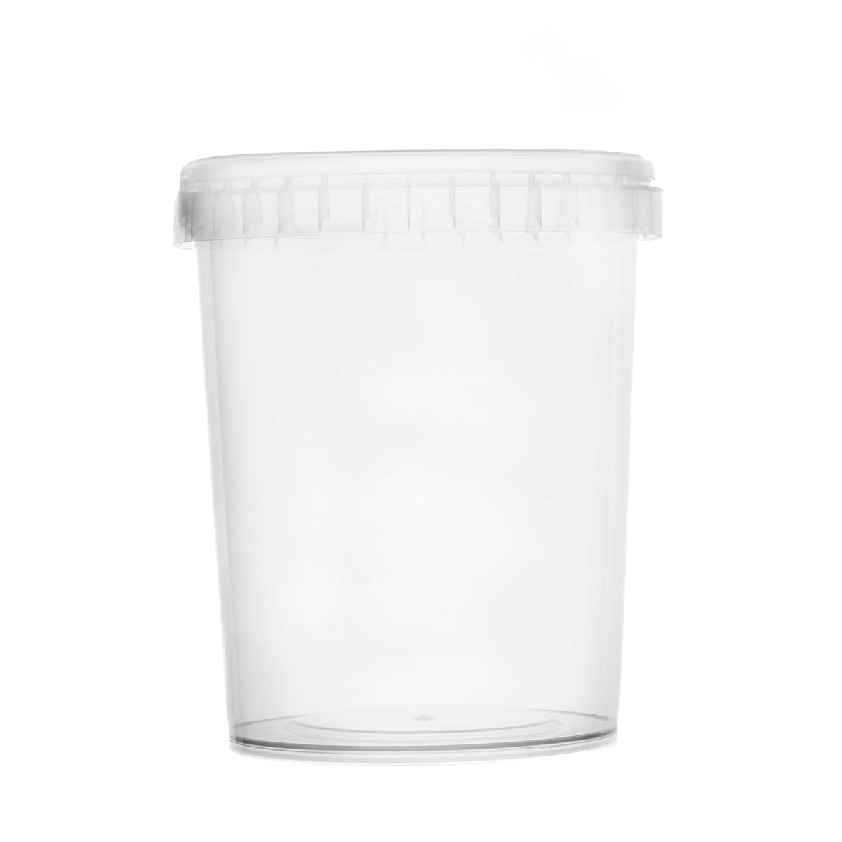 0252M.jpg Disposable containers, round PP 520 ml, Ø95 mm, 380 pcs., transparent, with lid - Image 1