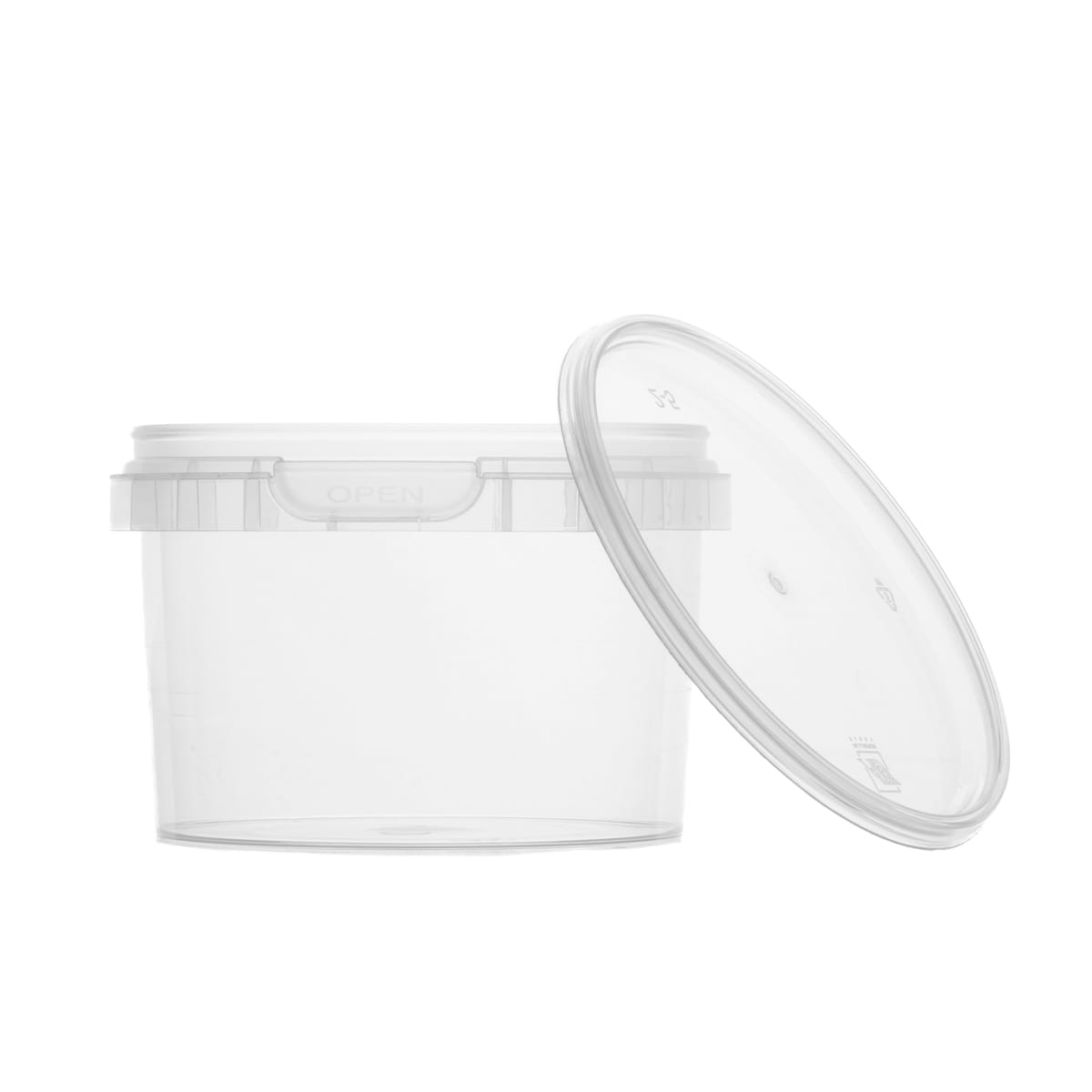 0280M.jpg Indeliai su dangteliu PP, 280 ml, Ø93/63 mm, skaidrūs - Image 1