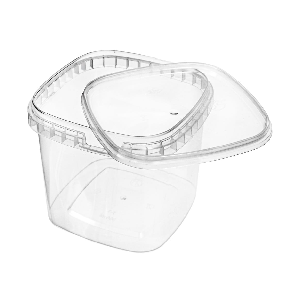 0365H.jpg Containers with PP lid - 365 ml, 90 x 90 x 80 mm, transparent - Image 1