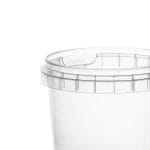 Indeliai su dangteliu, PP, 365ml, Ø93/85mm, skaidrūs - Image 2