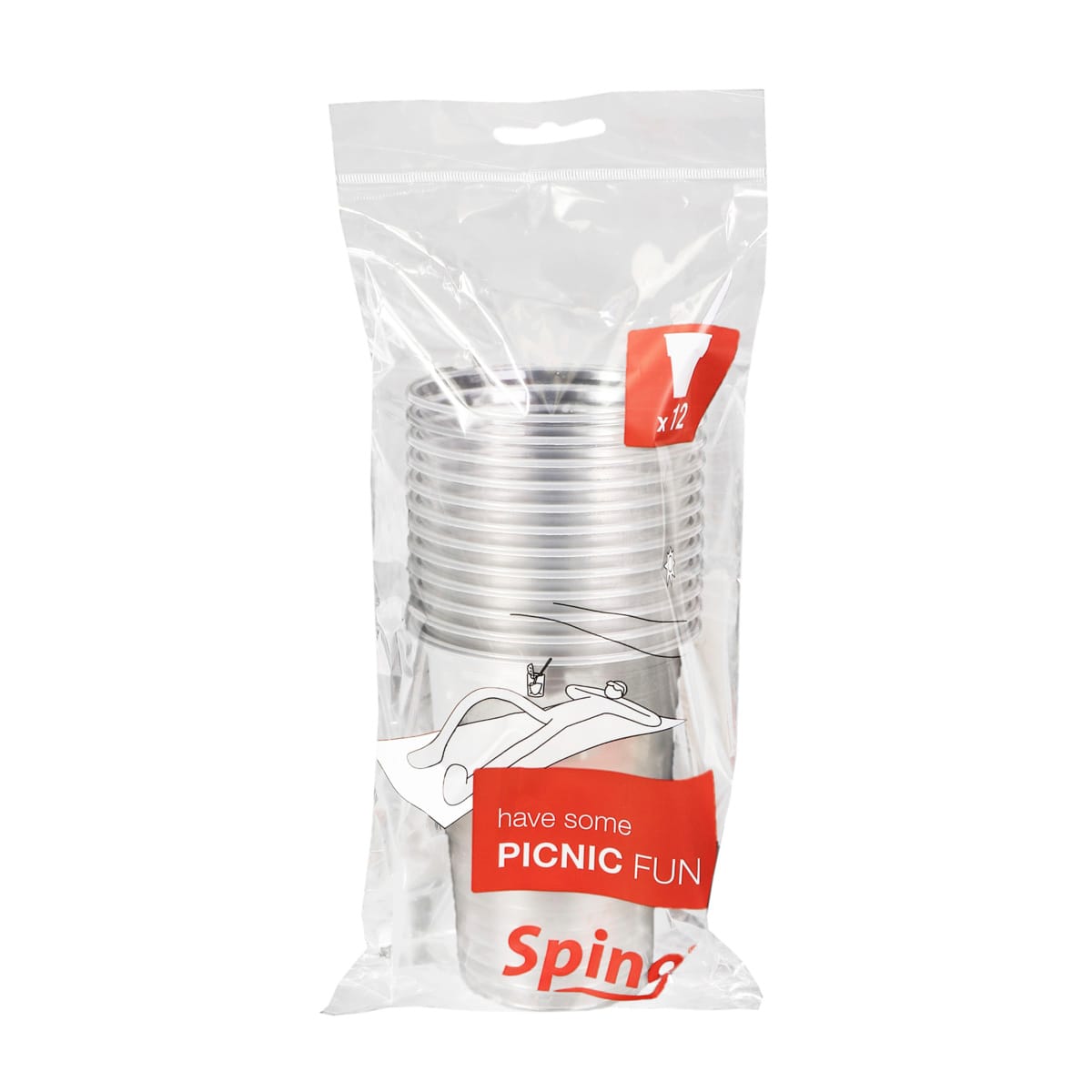 10401V-12.jpg PP cups, SPINO, 400 ml, Ø95 mm, transparent, 12 pcs. - Image 1