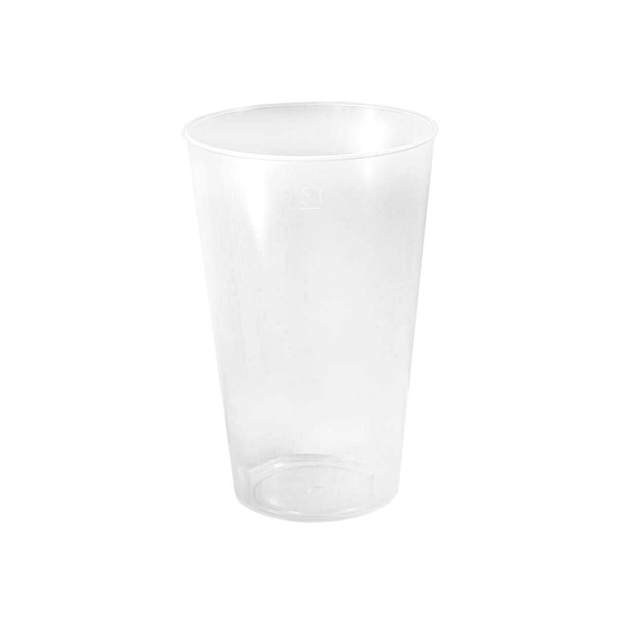 10500RE.jpg PP cups, 500 ml, Ø90 mm, transparent, deposit, reusable - Image 1