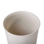 PP cups, 250 ml, Ø80 mm, beige, ribbed, deposit, reusable - Image 2