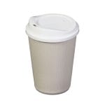 PP cups, 250 ml, Ø80 mm, beige, ribbed, deposit, reusable - Image 3