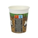PAP/PE cups, 250 ml, Ø80 mm, white MINECRAFT, single-layer, 8 pcs. - Image 4