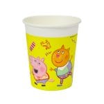 PAP/PE cups, 200 ml, Ø80 mm, white PEPPA PIG, single-layer, 8 pcs. - Image 2