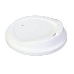 PS cup lids, Ø80 mm, reusable, white
