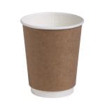 PAP/PE cups, 300 ml, Ø90 mm, double-walled, kraft, 25 pcs.