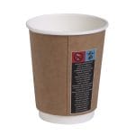 PAP/PE cups, 300 ml, Ø90 mm, double-walled, kraft, 25 pcs. - Image 2