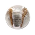 Spino BIO disposable tableware set for 6 people