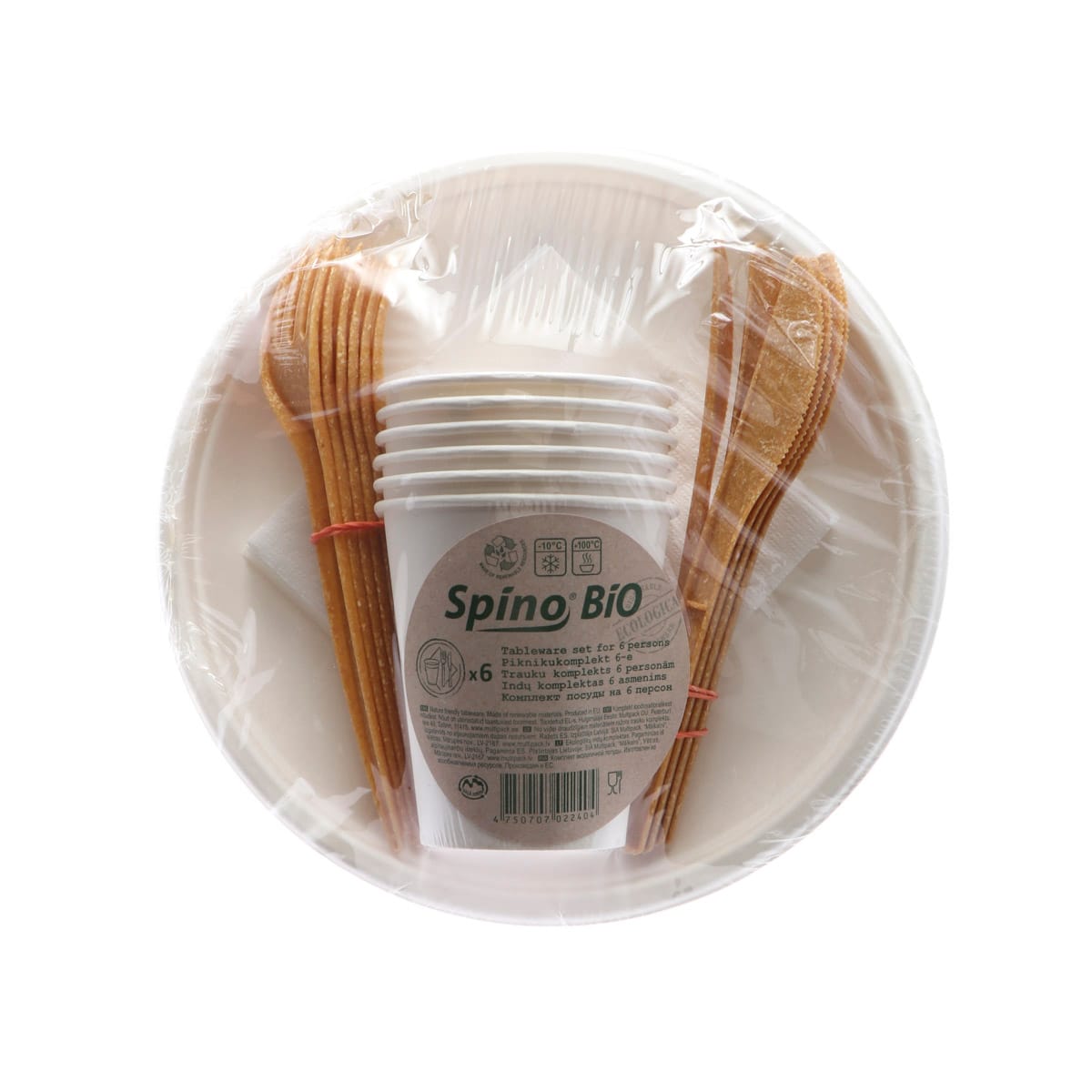 1202SBIO.jpg Spino BIO disposable tableware set for 6 people - Image 1