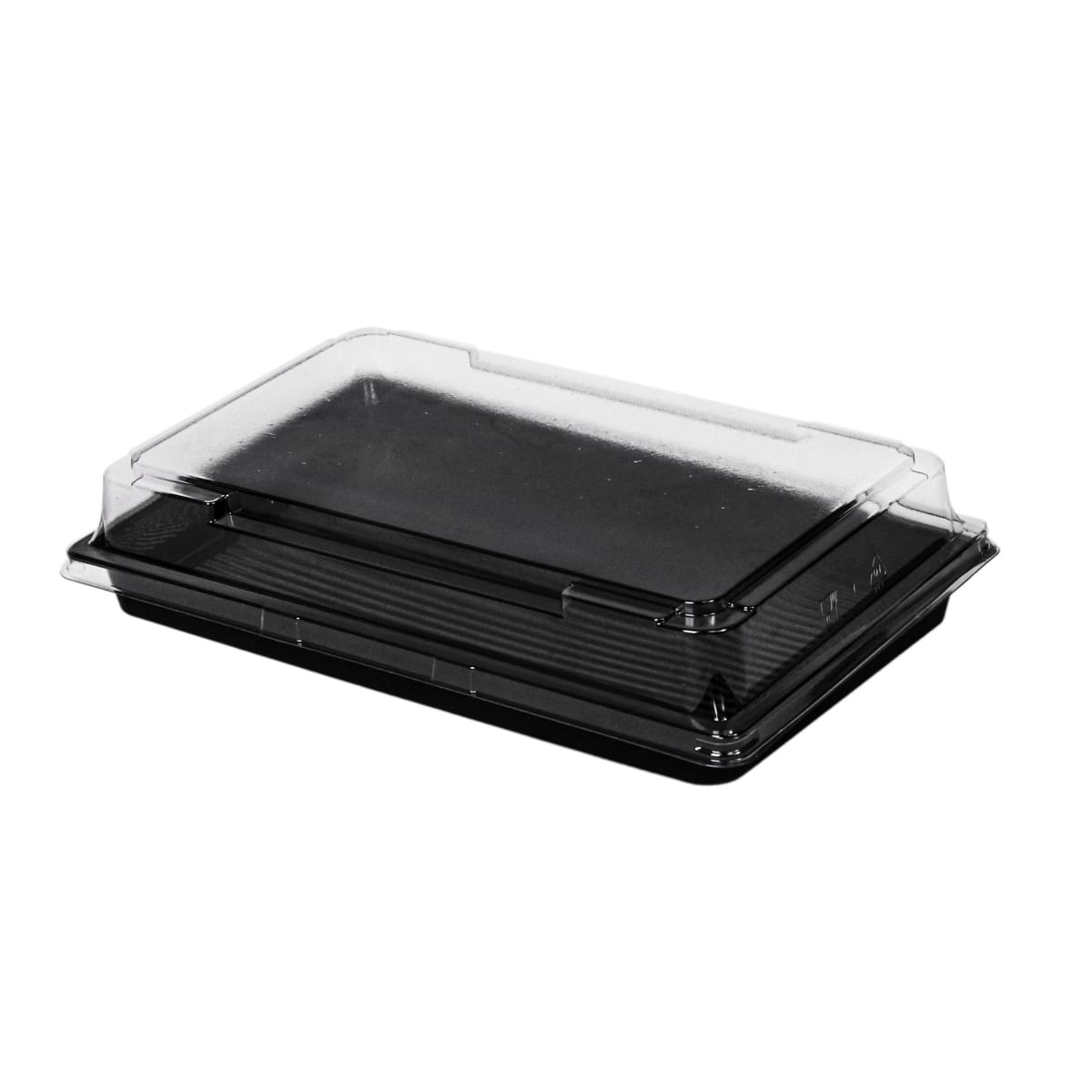 12413.jpg PET sushi packaging, 213x133mm, black, with transparent lid, 100 pcs. - Image 1