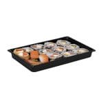 PET sushi packaging, 213x133mm, black, with transparent lid, 100 pcs. - Image 3