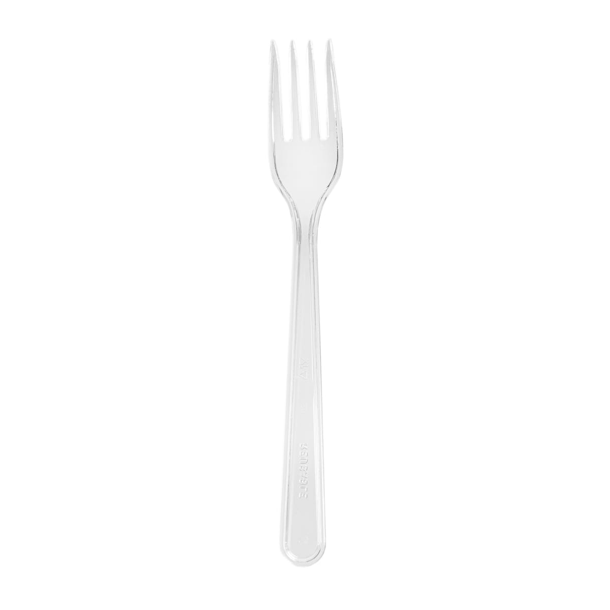 12560PSTR.jpg PS forks, 18 cm, transparent, reusable, 50 pcs. - Image 1