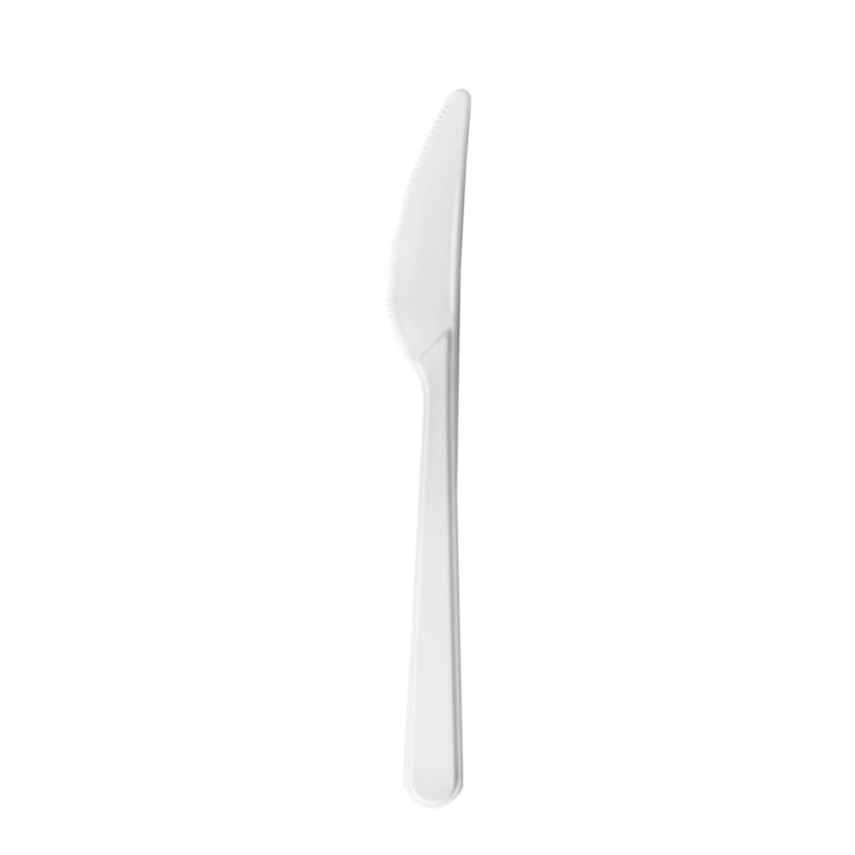 12570PPWH.jpg PP knives, 18 cm, white, reusable, 50 pcs. - Image 1