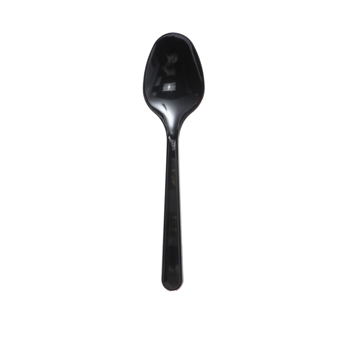 12585ME-50.jpg PS spoons, 18 cm, black, reusable, 50 pcs. - Image 1