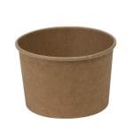 PAP/PE indeliai, 450ml, apvalūs, Ø112mm, kraft, 50vnt.