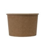 PAP/PE indeliai, 450ml, apvalūs, Ø112mm, kraft, 50vnt. - Image 2