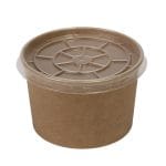 PP lids for containers Ø112 mm, transparent, 100 pcs. - Image 2