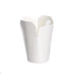 WOK containers, PAH/PE, 500 ml, white, sealable, 50 pcs.
