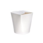 WOK containers, PAH/PE, 500 ml, white, sealable, 50 pcs. - Image 3