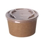 PP lids for containers Ø120 mm, transparent, 50 pcs. - Image 2