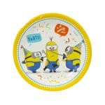 Popierinės lėkštės Ø23cm, MINIONS, 8 vnt.