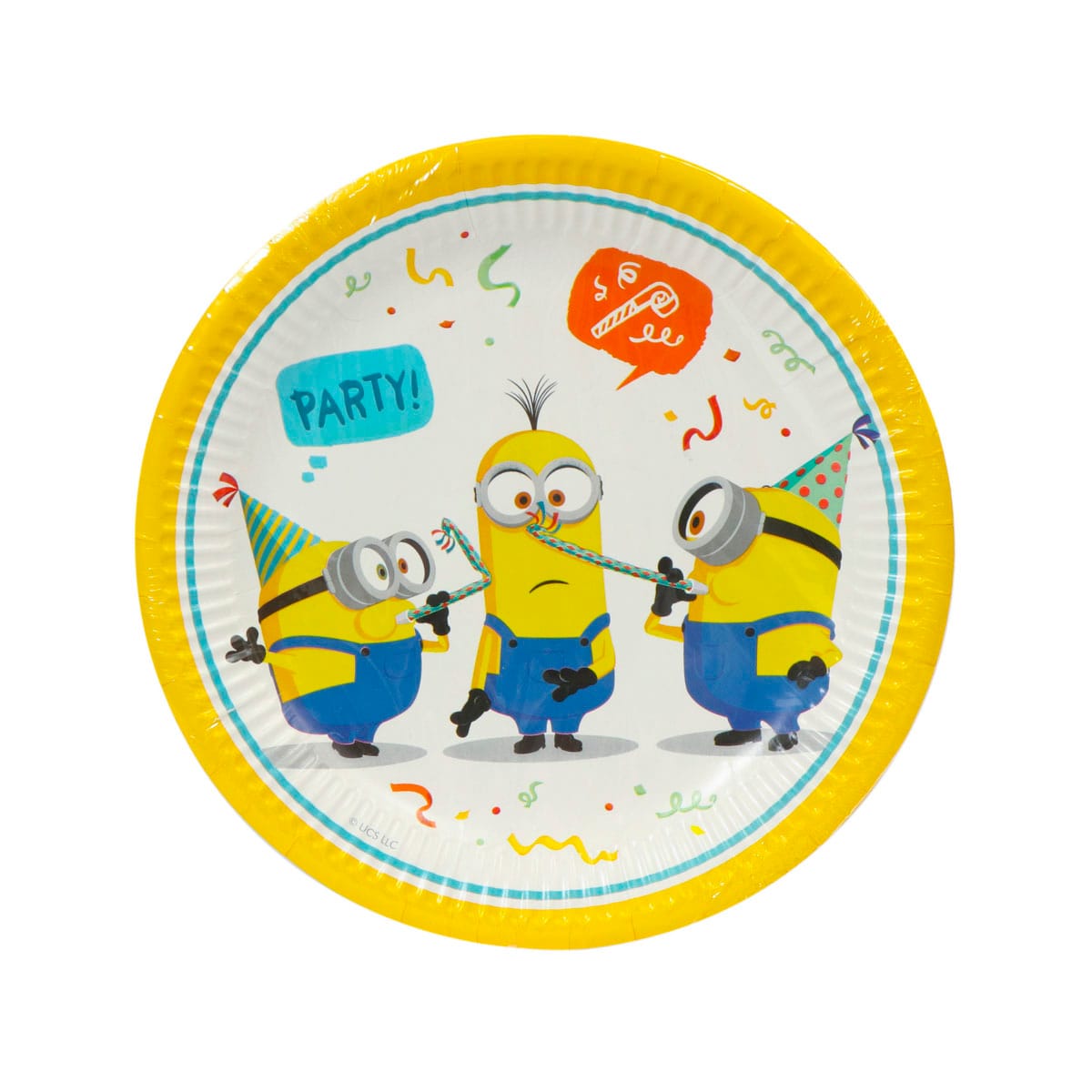 13023MIN.jpg Popierinės lėkštės Ø23cm, MINIONS, 8 vnt. - Image 1