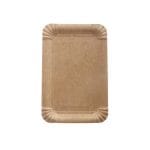 Paper plates 130x200mm, kraft, 100 pcs.