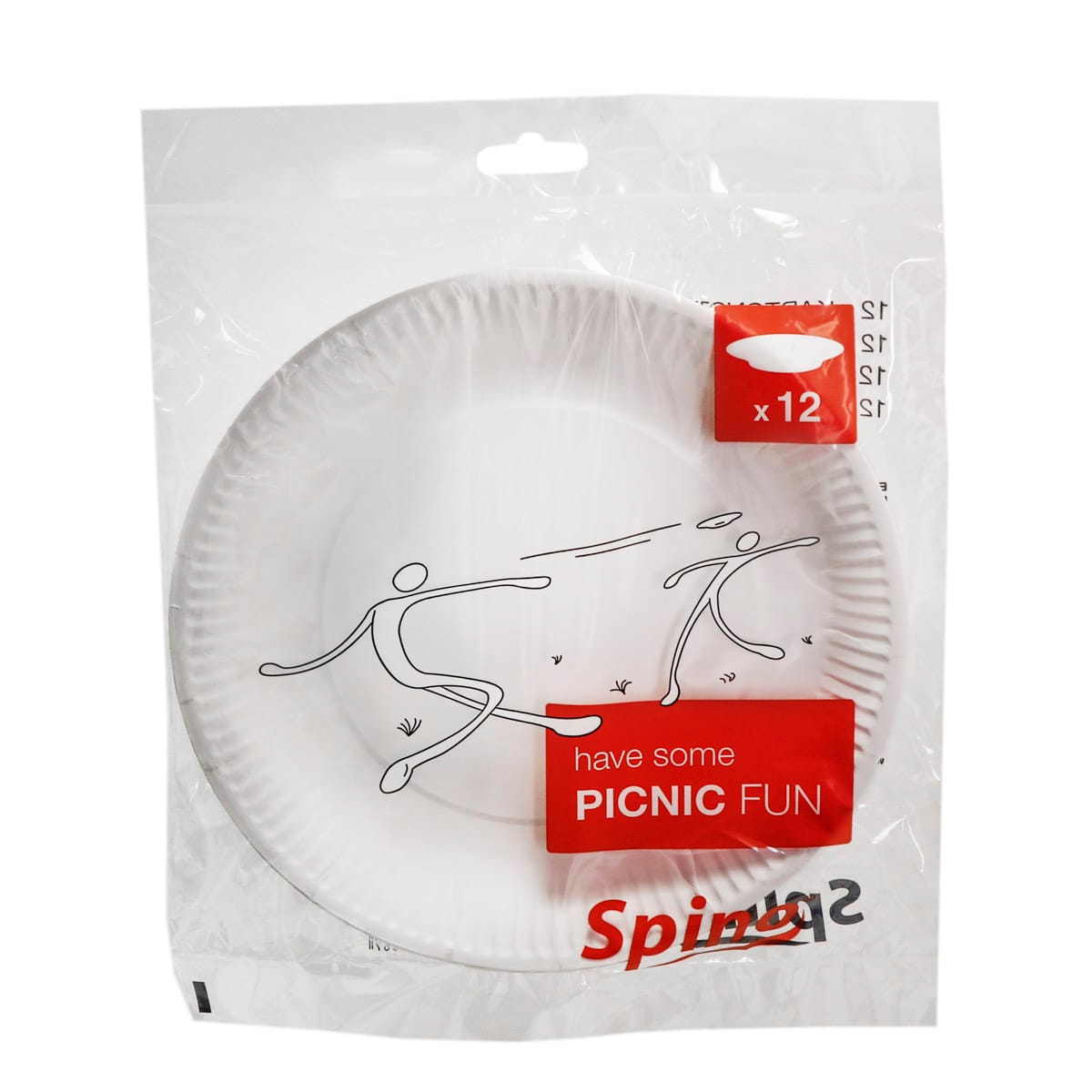 13522-12.jpg SPINO paper plates, Ø23 cm, white, 12 pcs. - Image 1