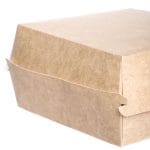 Paper burger boxes 145x145x80mm, white/kraft, 100 pcs. - Image 2