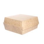 Paper burger boxes 145x145x80mm, white/kraft, 100 pcs. - Image 3