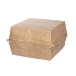 Burger boxes, paper, 115x105x80mm, white/kraft, 100 pcs. - Image 2