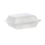 BIOBOX sugar cane boxes 217x203x80mm, with lid, white, 50 pcs. - Image 2