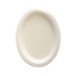 Sugar cane plates 26x20cm, oval, white, 50 pcs.