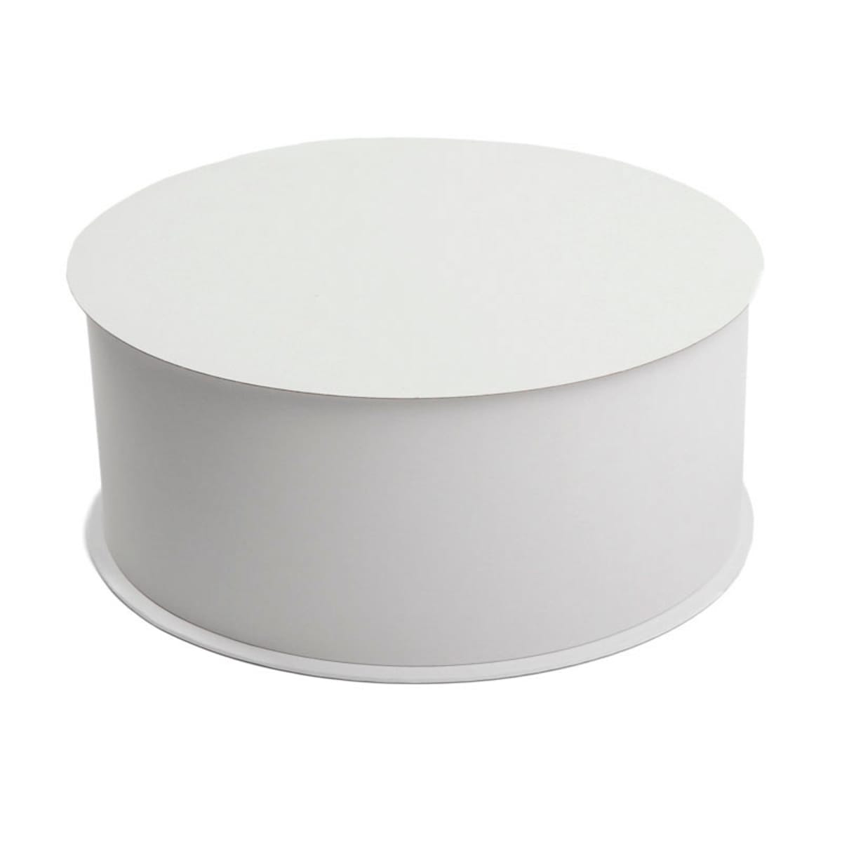 14350-200.jpg Round cardboard boxes, ø35 cm, height 20 cm, with removable lid, white, 10 pcs. per pack. - Image 1
