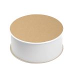 Round cardboard boxes, ø35 cm, height 20 cm, with removable lid, white, 10 pcs. per pack. - Image 2