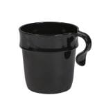 SAN cups, 300 ml, black, reusable