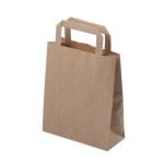 Paper bag with flat handles, 180x85x230cm, 70gsm, brown