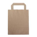 Paper bag with flat handles, 180x85x230cm, 70gsm, brown - Image 3