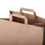 Packaging bag, flat, 260×160×260 mm, PAP, brown, 70 g/m² - Image 2