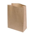 Paper bag with flat bottom, 220x100x310mm, 50gsm, brown