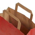 Gift bag with flat handles,  220x100x290mm, PAP, 80gsm, red - Image 2