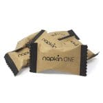 Pressed wipes 24x25 cm VI 50gsm, white ONE 500, individually packaged - Image 2