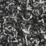 Paper shreds 4 mm, white/black, 1 kg